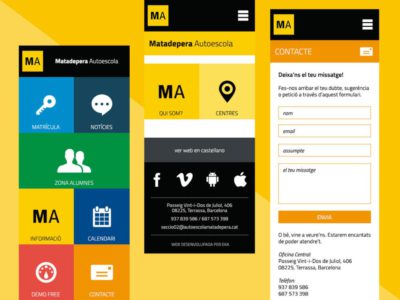 Matadepera Autoescola :: Diseño web y de aplicación móvil